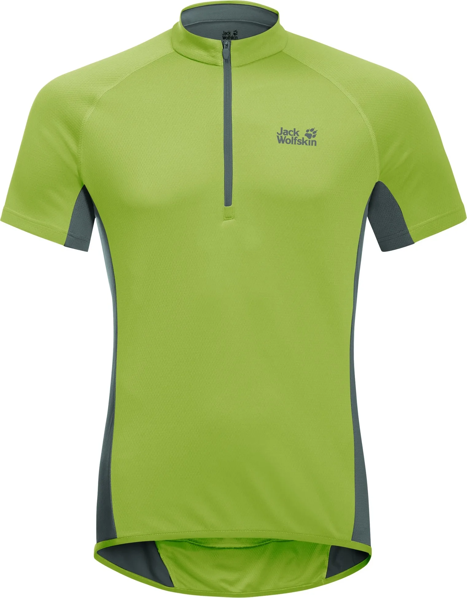 Jack Wolfskin Men&#x27;s Tourer Halfzip Tee Spring Lime | Buy Jack Wolfskin Men&#x27;s Tourer Halfzip Tee Spring Lime here | Outnorth