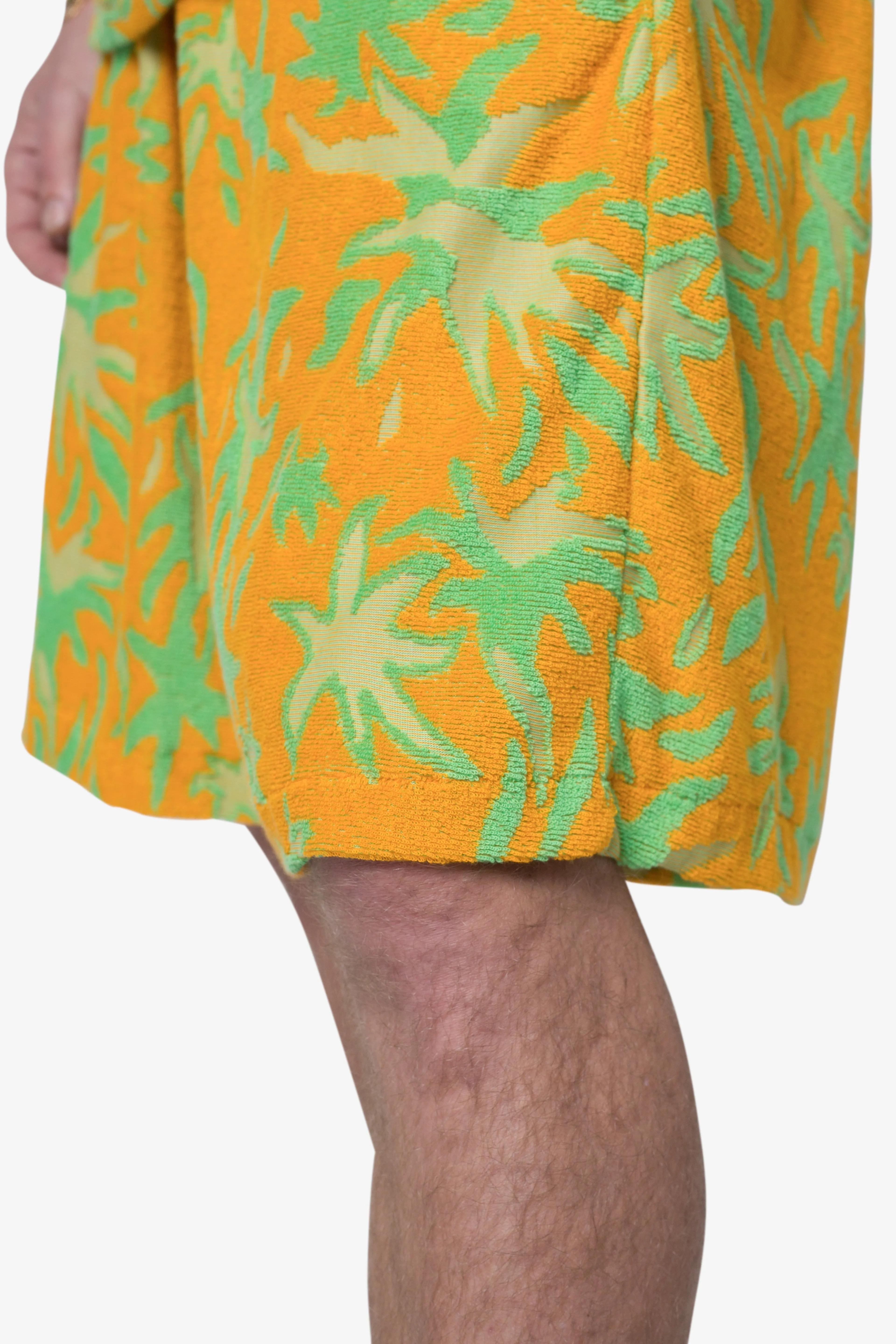 Jacquard Terry Shorts - Yellow/Green