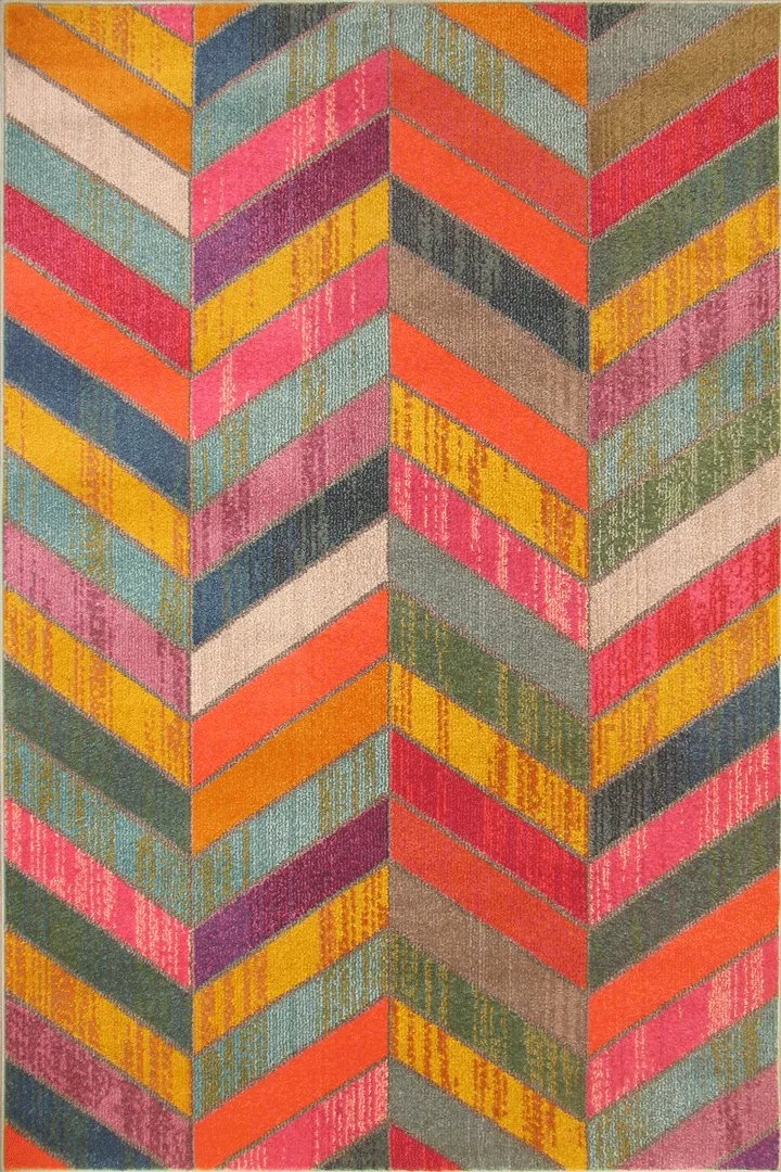 Kaleidoscope Chevron Rug - 119 Multicolours