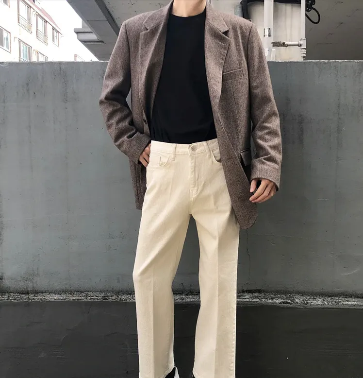 [Korean Style] Brown Single Breasted Blazers