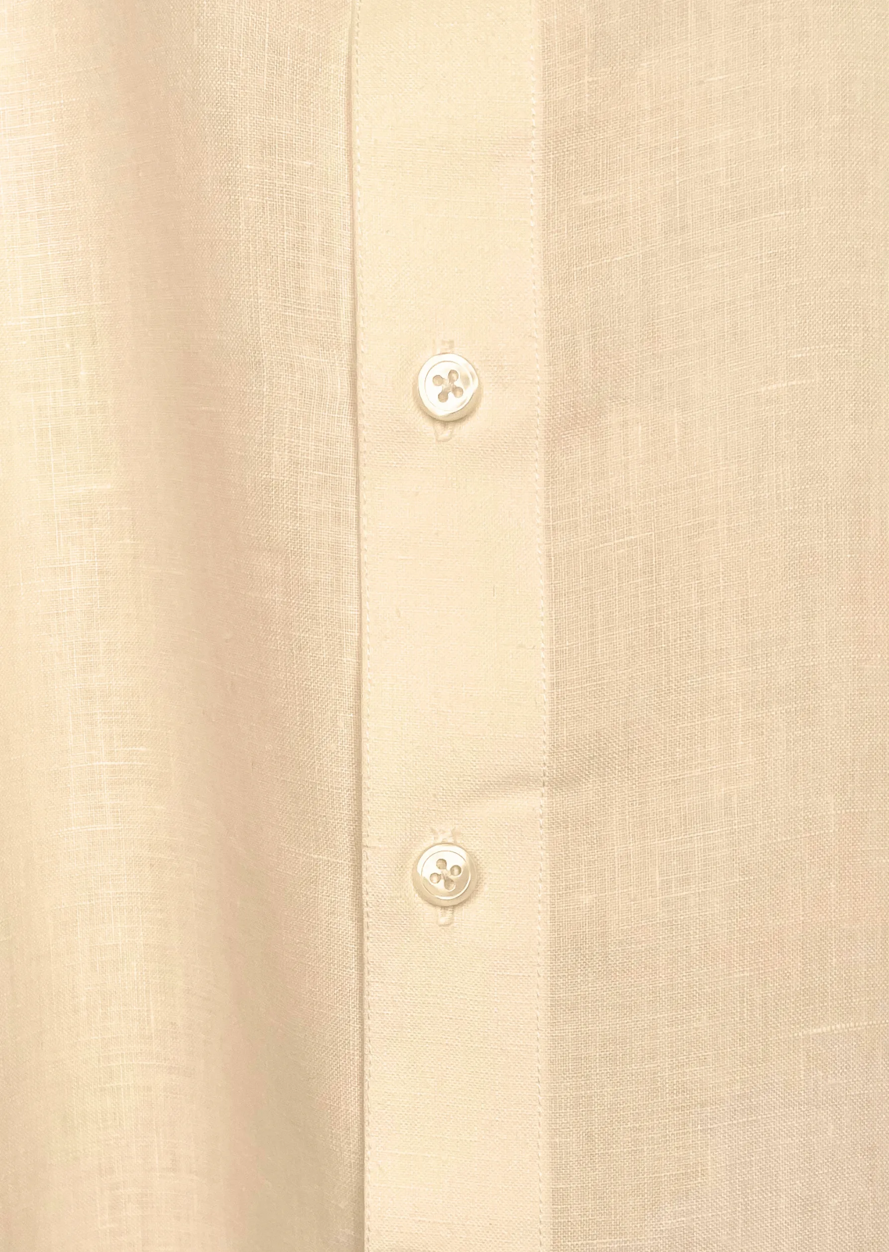 Laos Short Sleeve Linen Shirt - Oyster