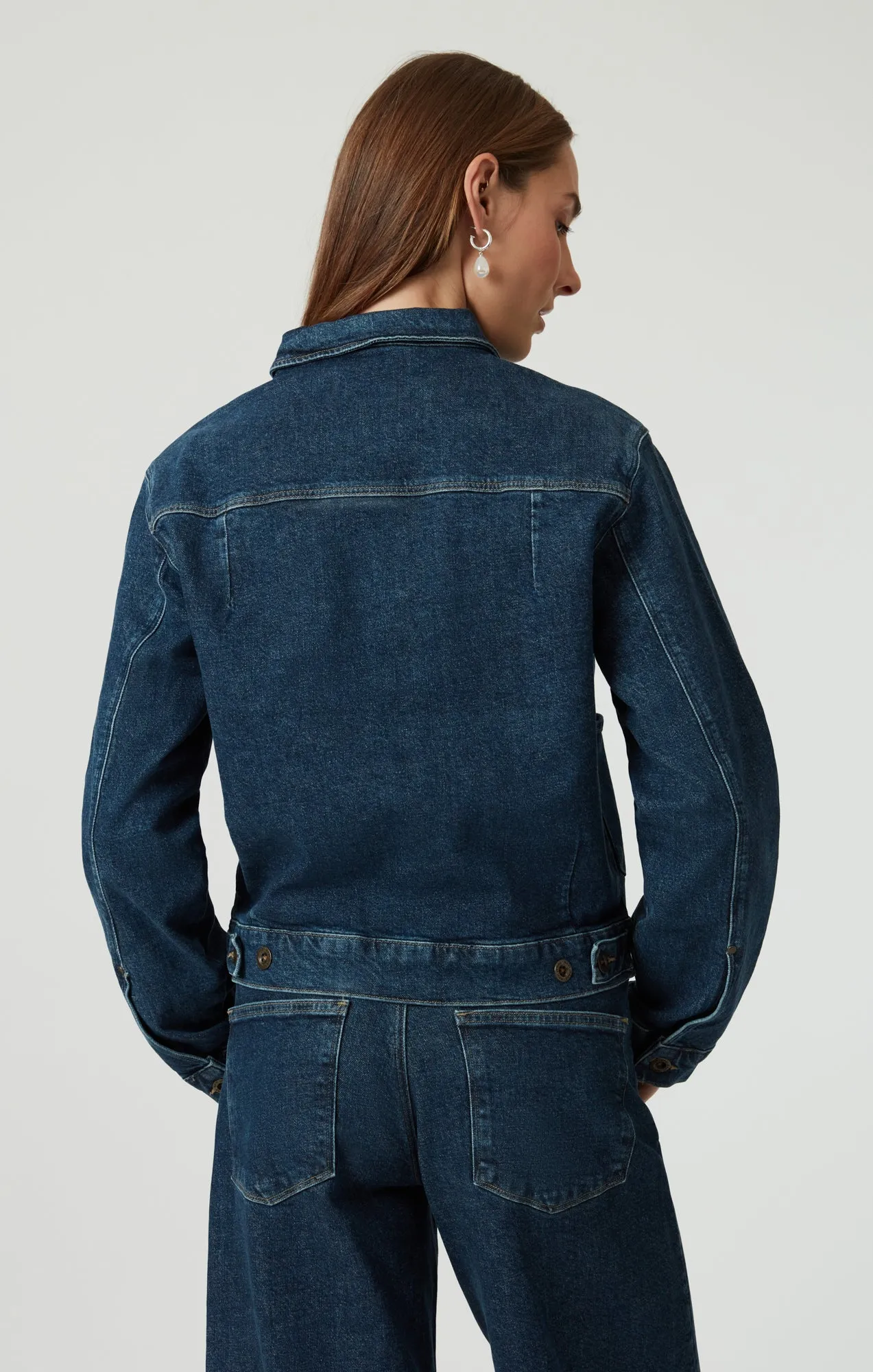 LAUREL DENIM JACKET IN DARK BLUE DENIM