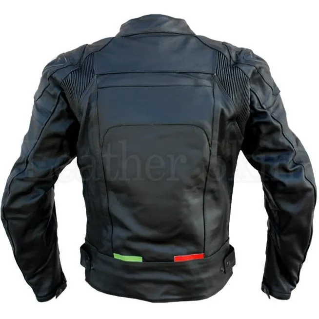 Leather Skin Black Motorcycle Biker Racing Premium Genuine Leather Jacket