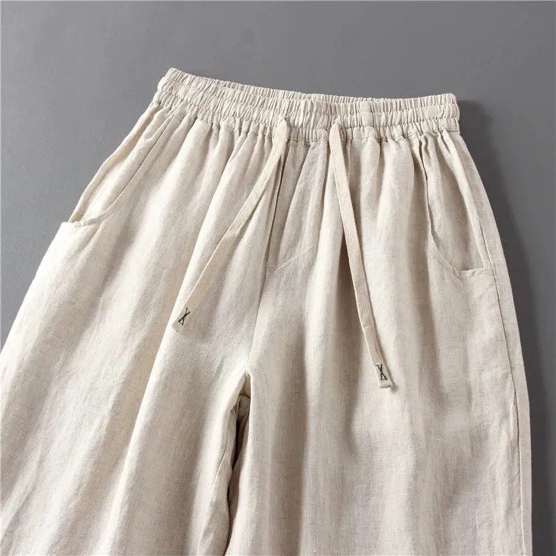 Linen Loose Breathable Vintage Pants