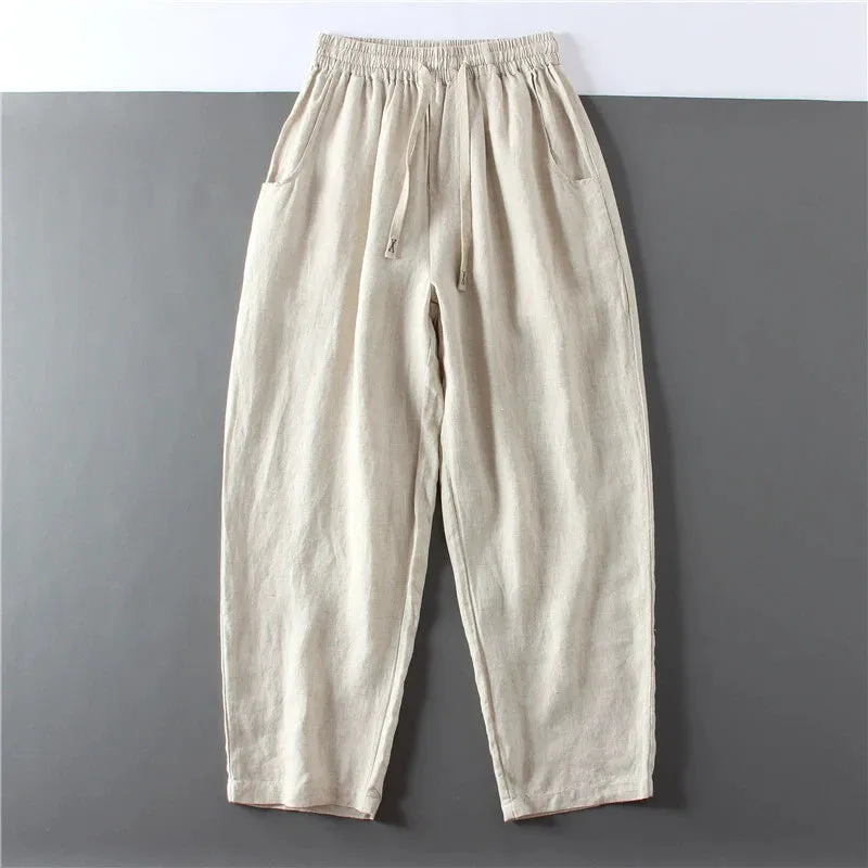 Linen Loose Breathable Vintage Pants