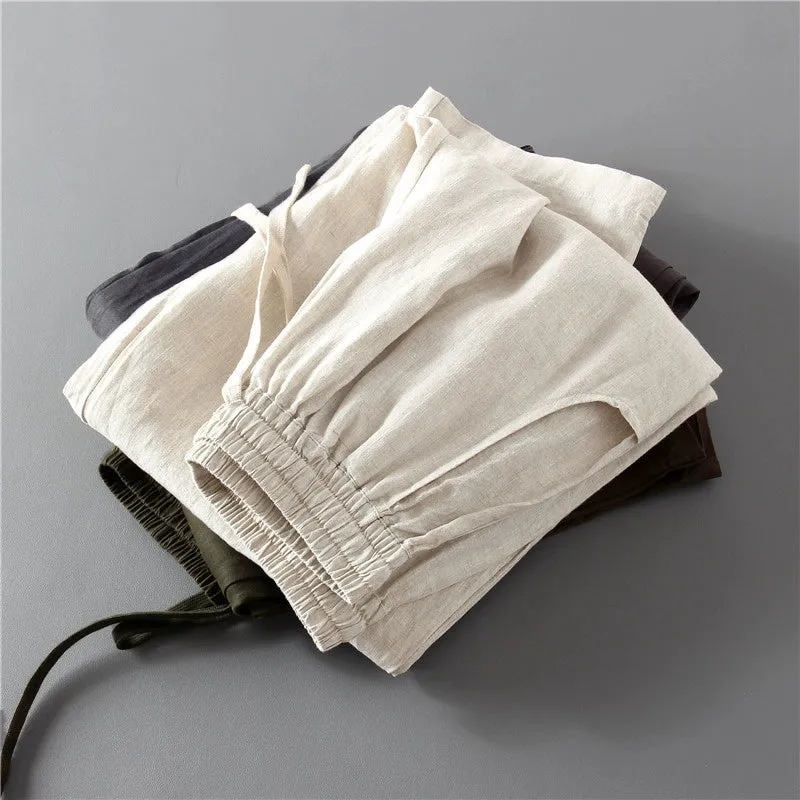 Linen Loose Breathable Vintage Pants