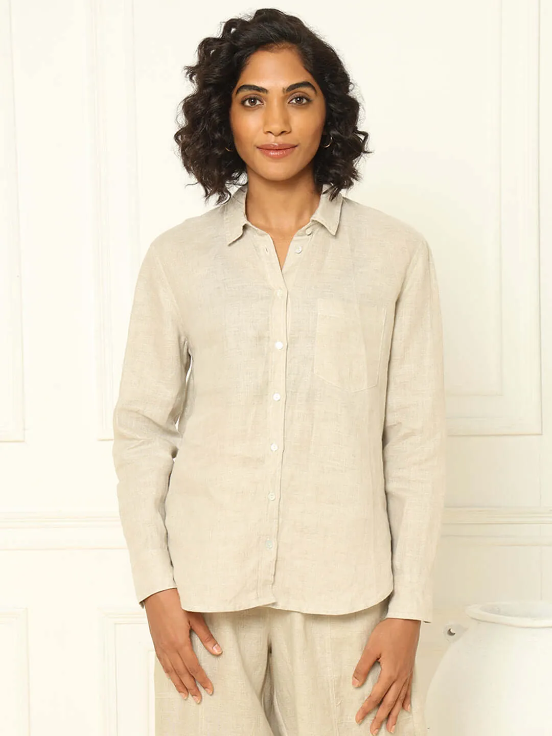 Linen Shirt Beige