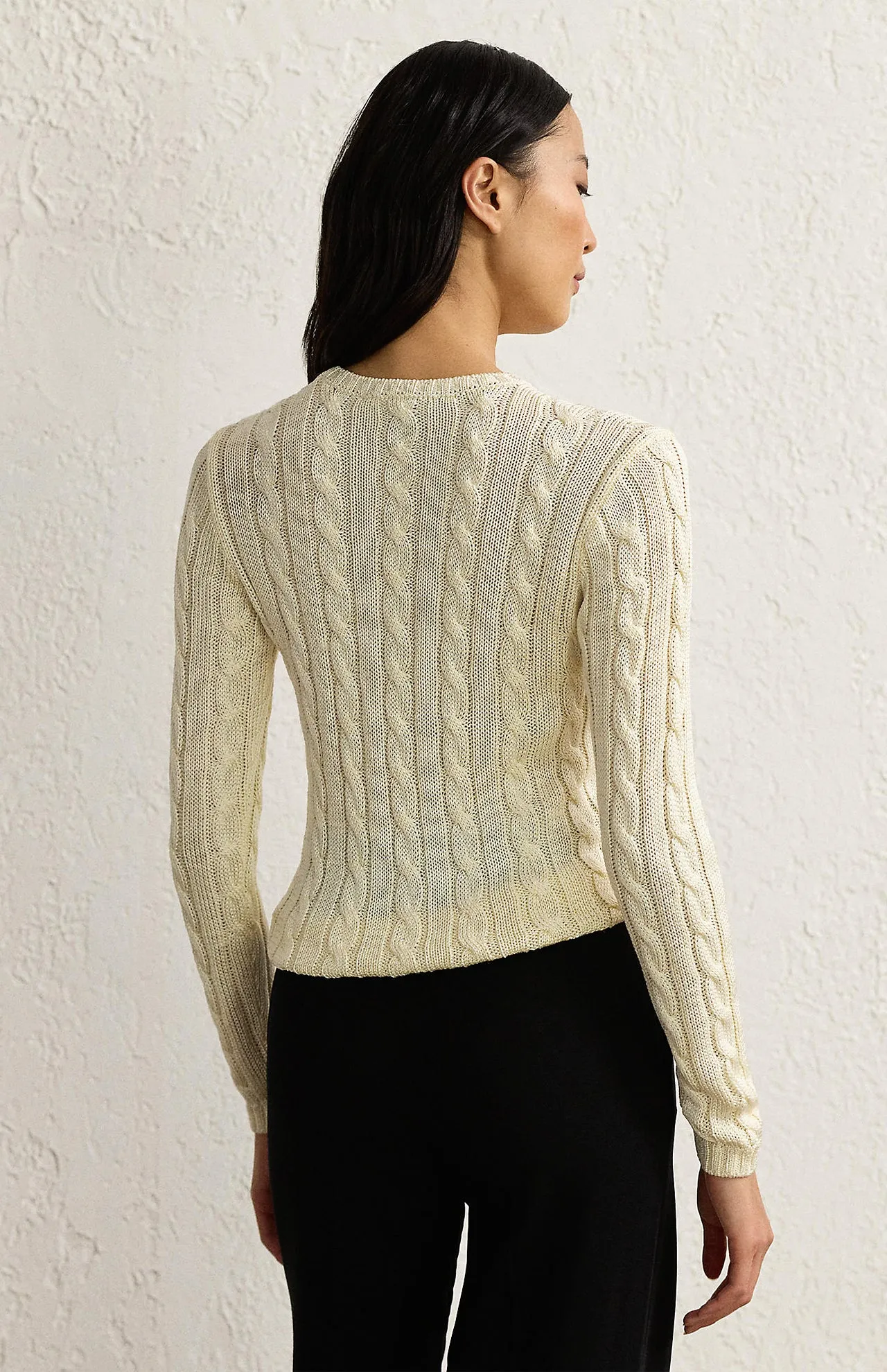 Long Sleeve Crew Cable Sweater