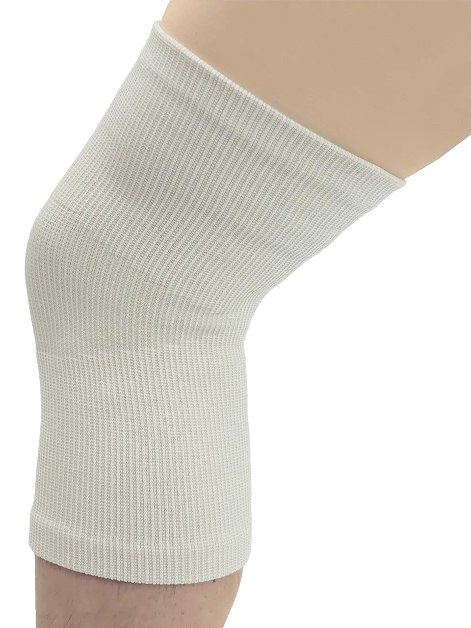 MAXAR Wool/Elastic Knee Brace (Two-Way Stretch, 56% Wool) - White