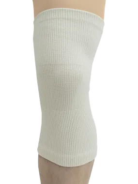 MAXAR Wool/Elastic Knee Brace (Two-Way Stretch, 56% Wool) - White