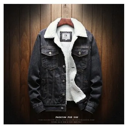 Men Winter Outerwear Denim Coats