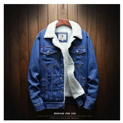 Men Winter Outerwear Denim Coats