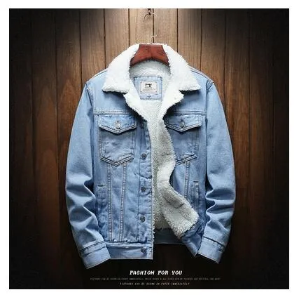 Men Winter Outerwear Denim Coats