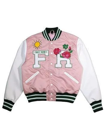 Mens Pink Spring Varsity Jacket