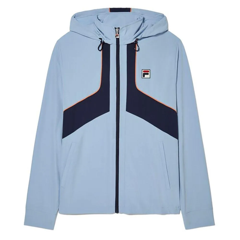 Men`s Solar Power Tennis Track Jacket Blue Chill and Fila Navy