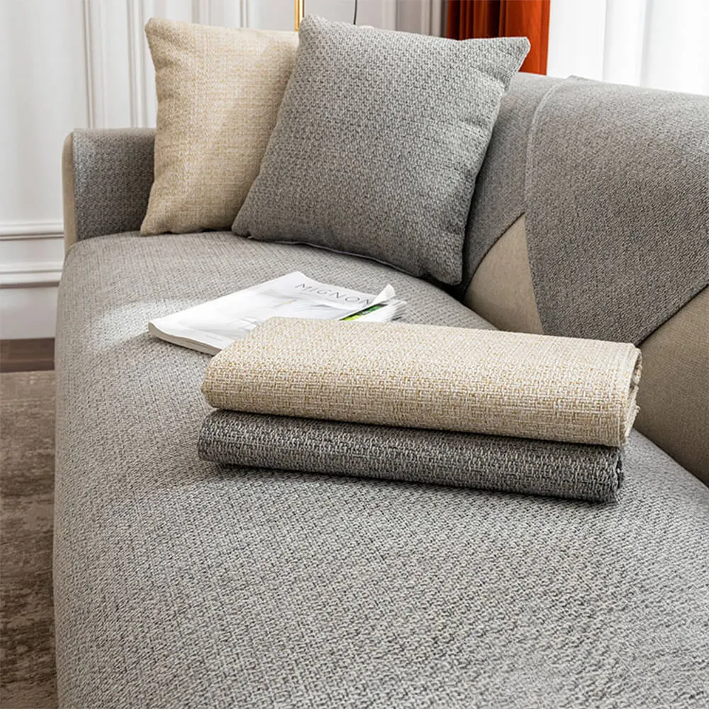 Minimalist Solid Color Breathable Linen Couch Cover