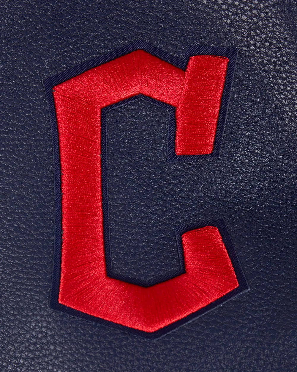 MLB CLEVELAND GUARDIANS RETRO CLASSIC MEN'S RIB WOOL VARSITY JACKET (EGGSHELL/ MIDNIGHT NAVY)