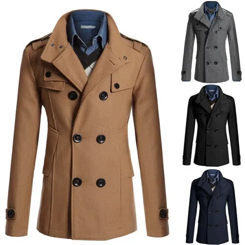 MRMT Brand New Jackets Repair Woolen Men Jackets Overcoat for Male Double Breasted Coat Thickened Man Jacket