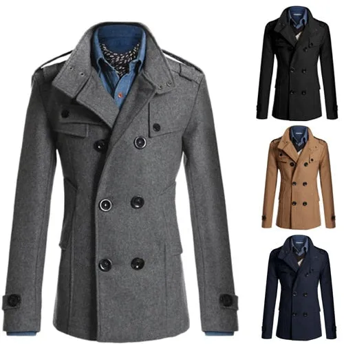 MRMT Brand New Jackets Repair Woolen Men Jackets Overcoat for Male Double Breasted Coat Thickened Man Jacket