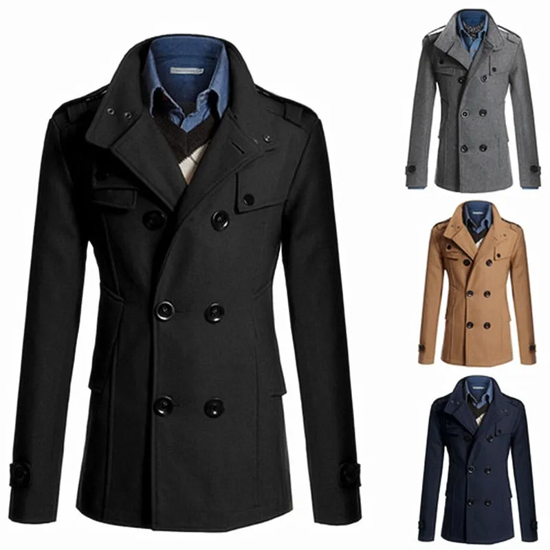 MRMT Brand New Jackets Repair Woolen Men Jackets Overcoat for Male Double Breasted Coat Thickened Man Jacket