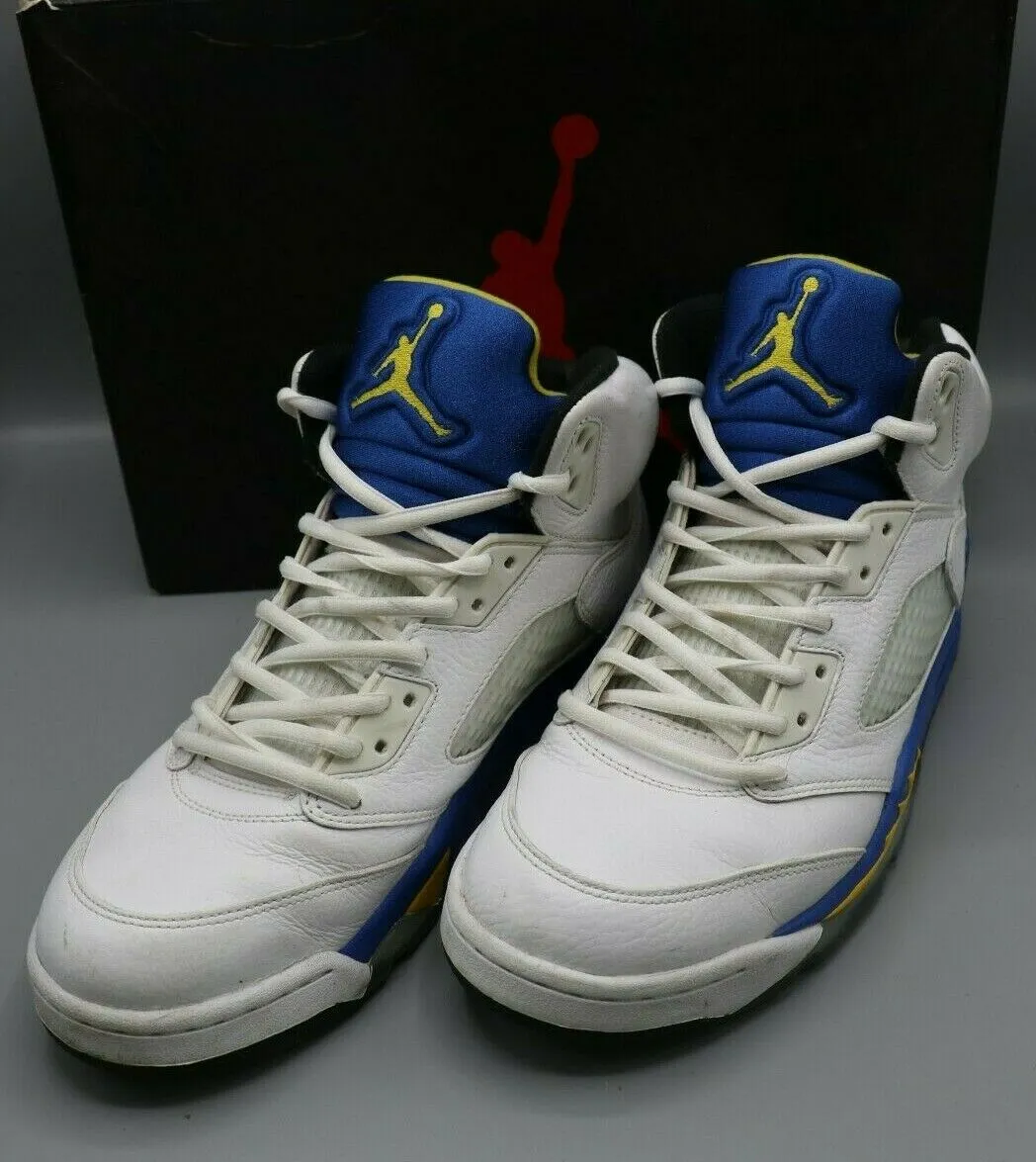 Nike Air Jordan 5 Retro Laney White/Varsity Blue Men's Size - 10 136027-189