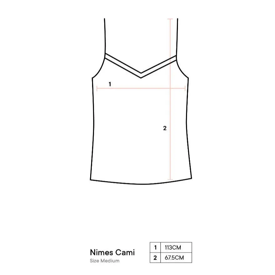 Nimes Wasabi Linen Cami by Linen House