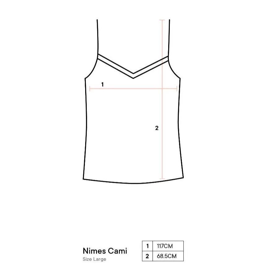 Nimes Wasabi Linen Cami by Linen House