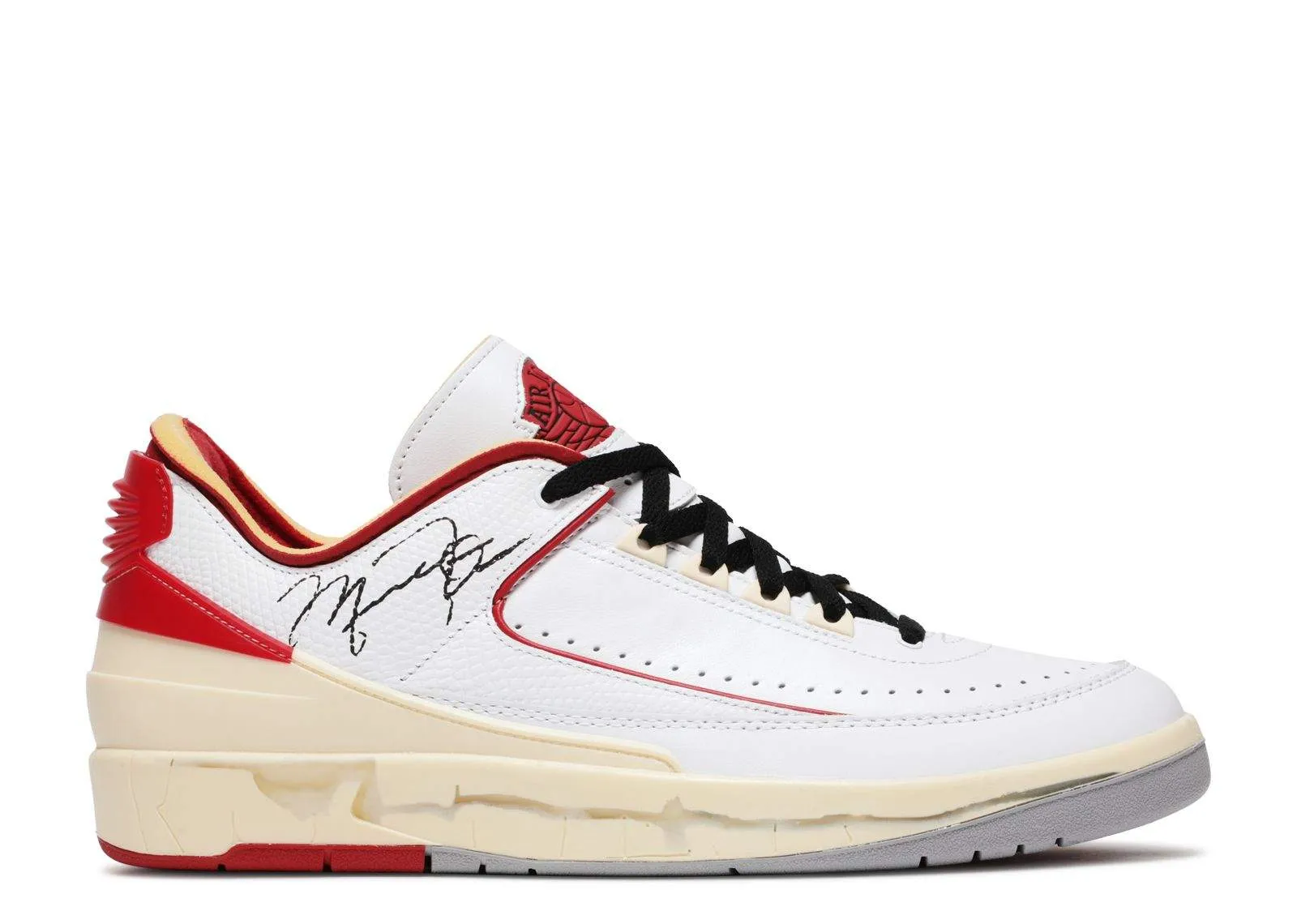 Off-White x Air Jordan 2 Retro Low SP ‘White Varsity Red’ Unfading Sneaker