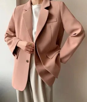 Pink Single Breasted Blazer