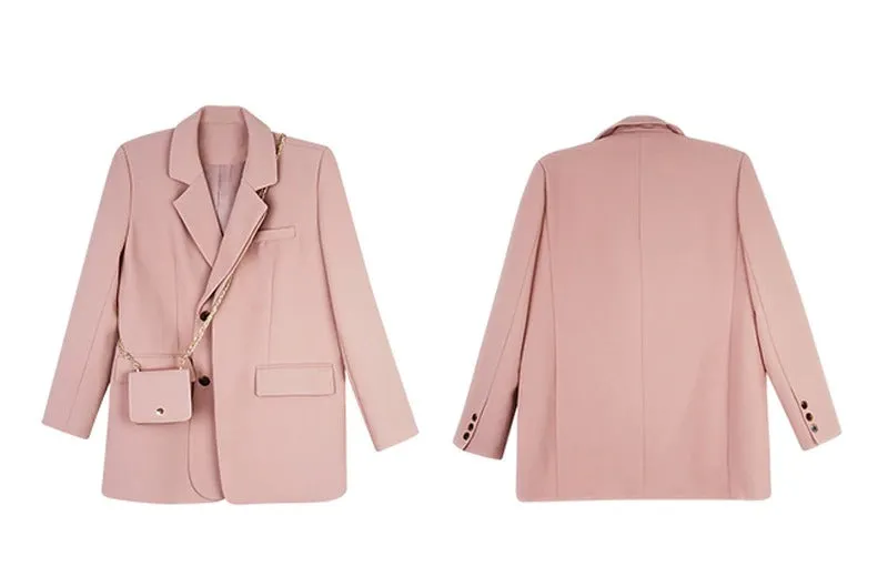 Pink Single Breasted Blazer