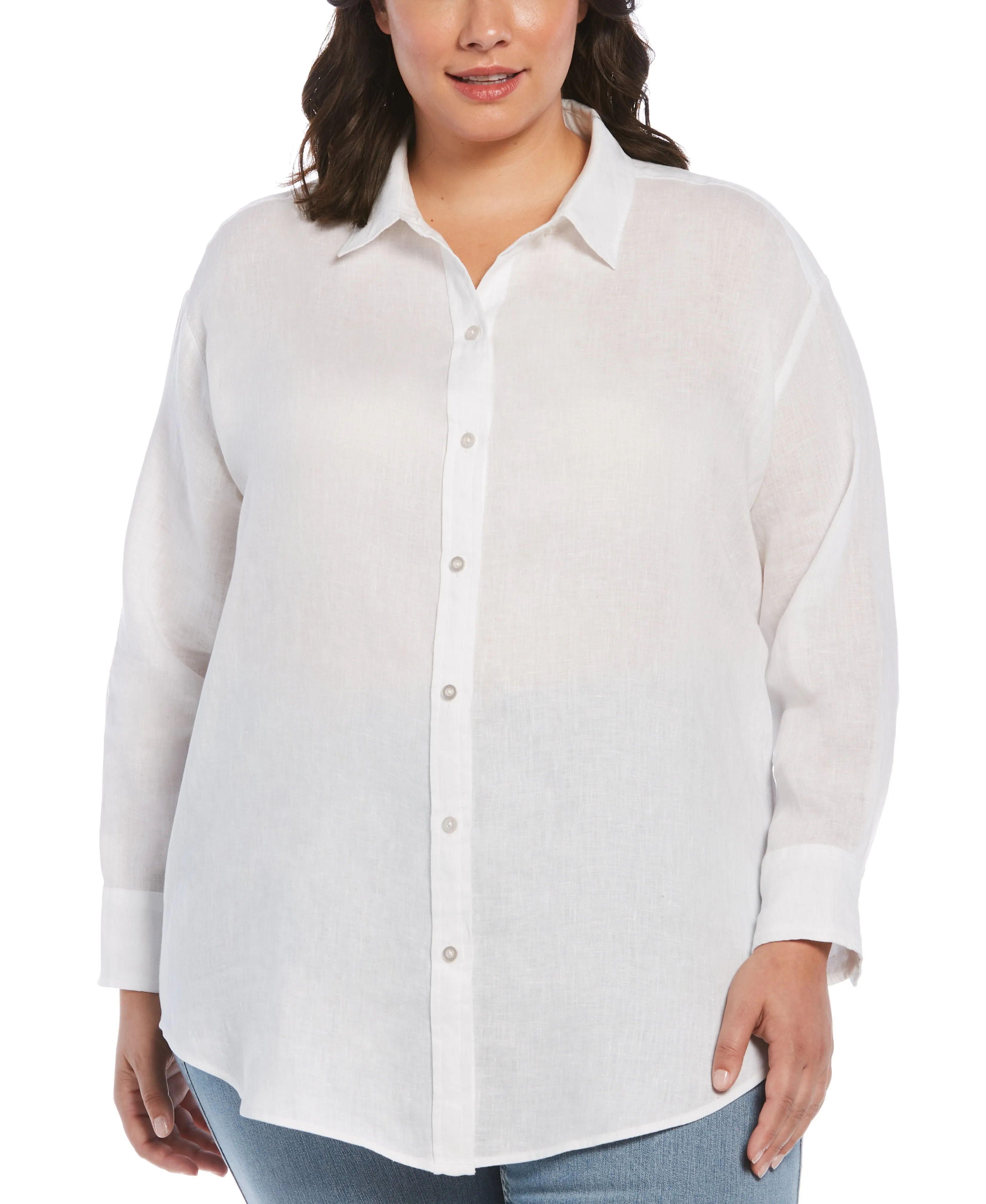 Plus Size Easy Linen Shirt