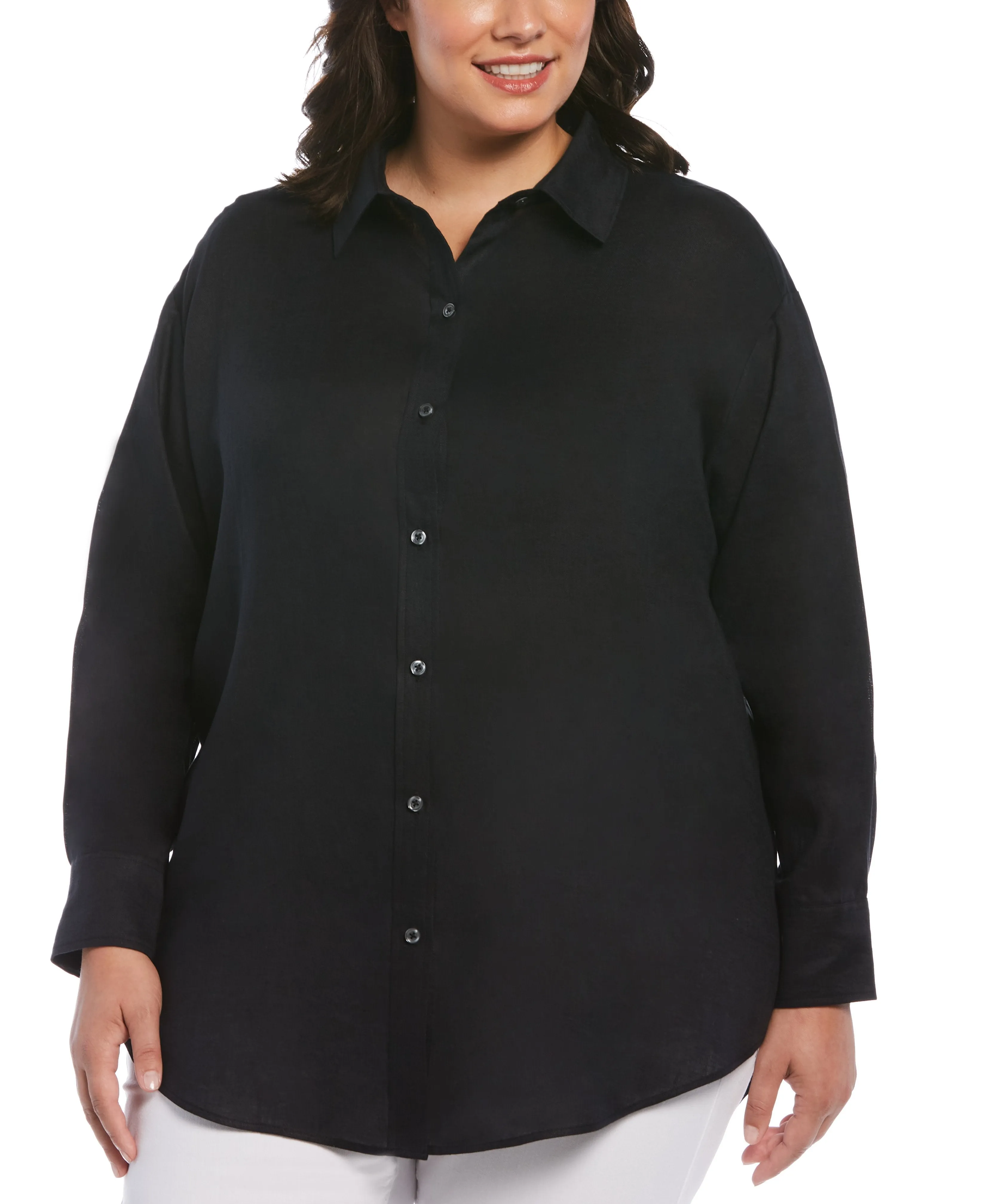 Plus Size Easy Linen Shirt