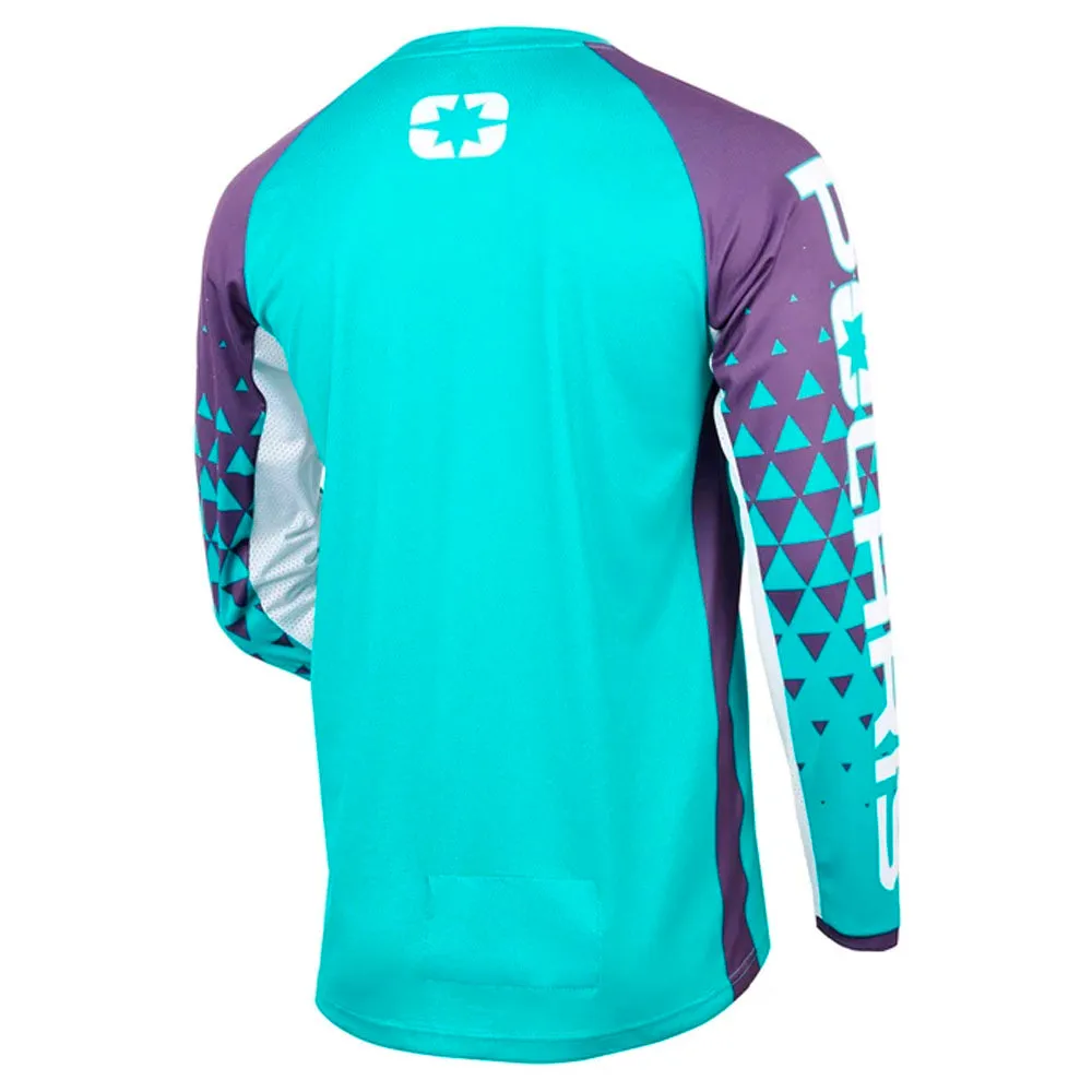 Polaris  Teal Turbo Jersey Off-Road Riding Moisture-Wicking Ventilated Comfort