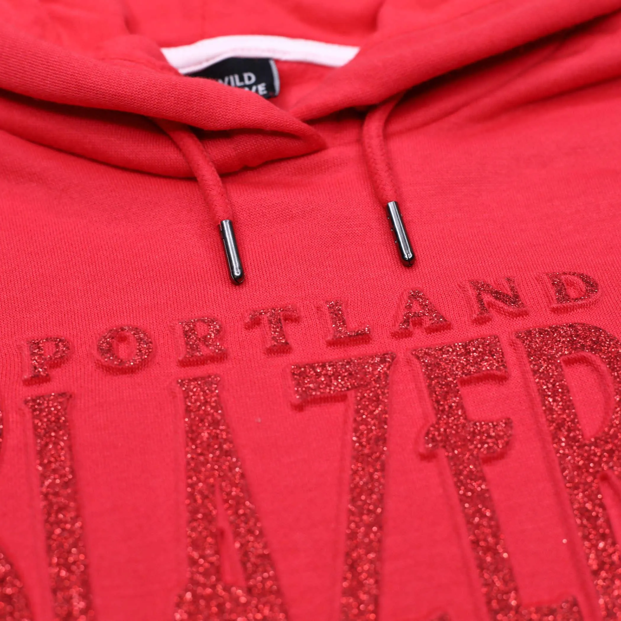 Portland Trail Blazers Wild Collective Women's Crop Glitter Hoodie