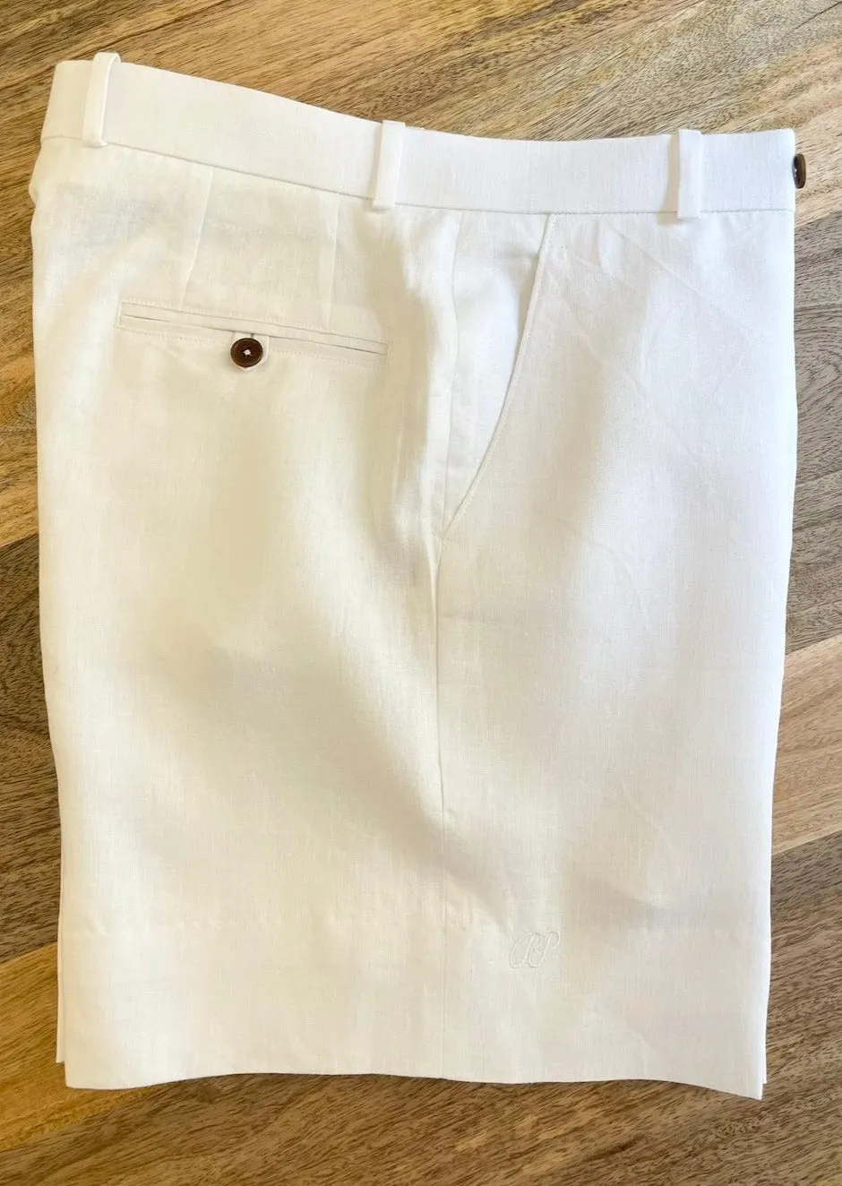 PP linen shorts - White