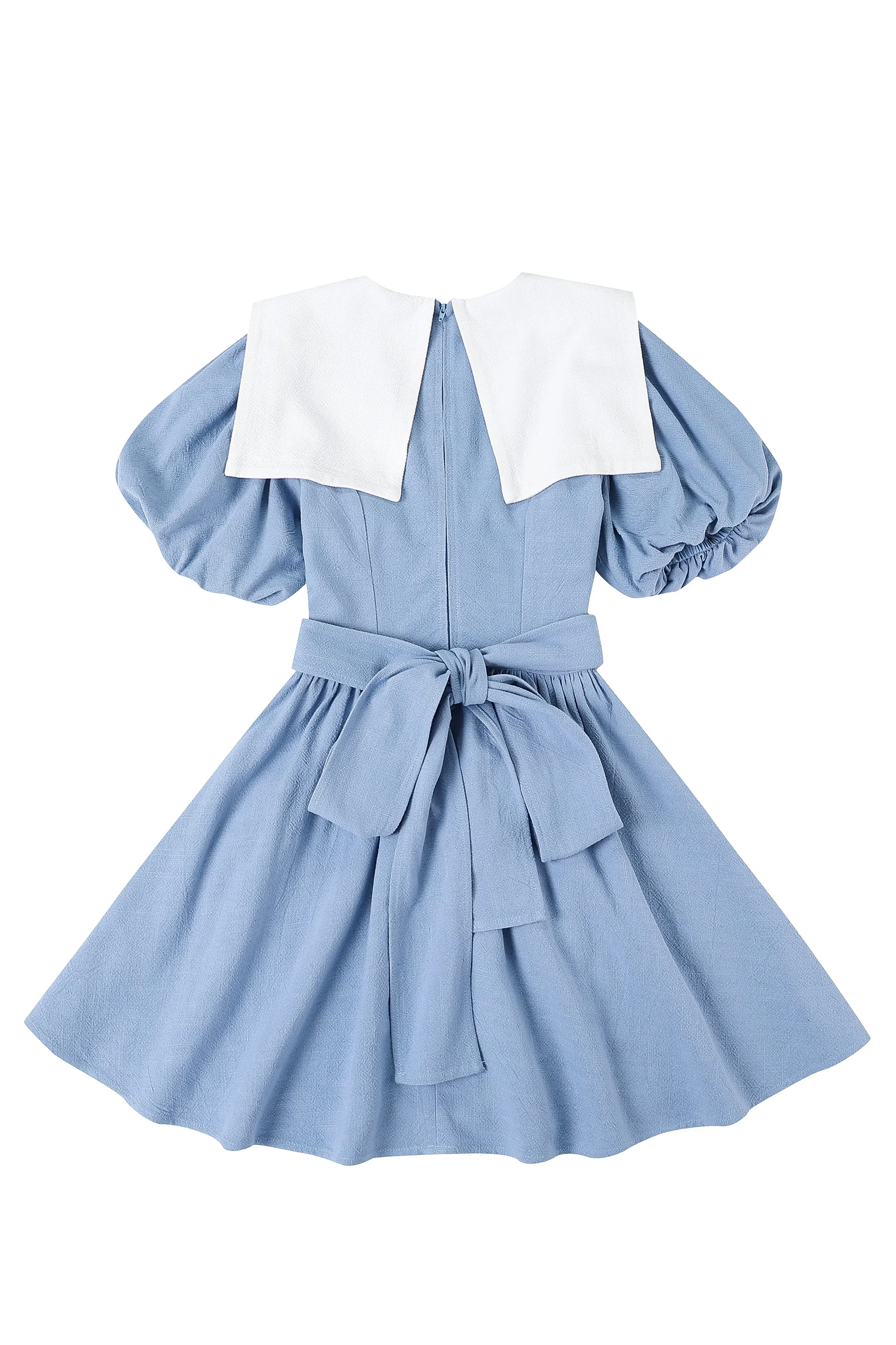 Puritan Linen Mini Dress Blue