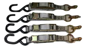 Qty 4 Manual Overcenter Buckle Strap w/S Hook