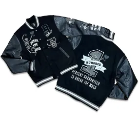 RETRO LABEL BREAK THE MOLD VARSITY JACKET (Black)