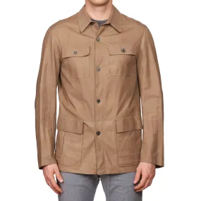 SERAPHIN Tan Suede Goat Leather Unlined Field Jacket FR 50 US M NEW