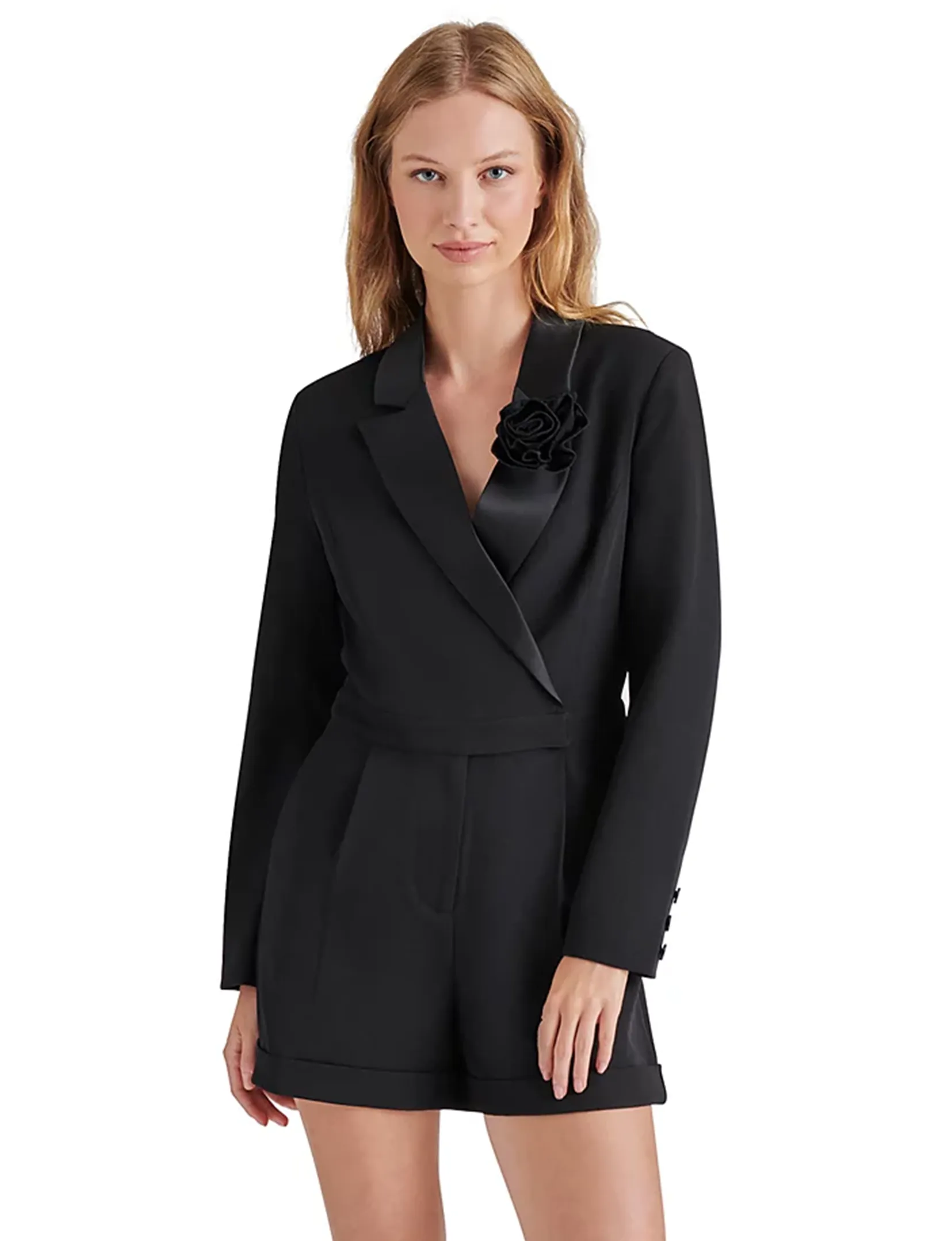 Sidonie Blazer Romper, Black