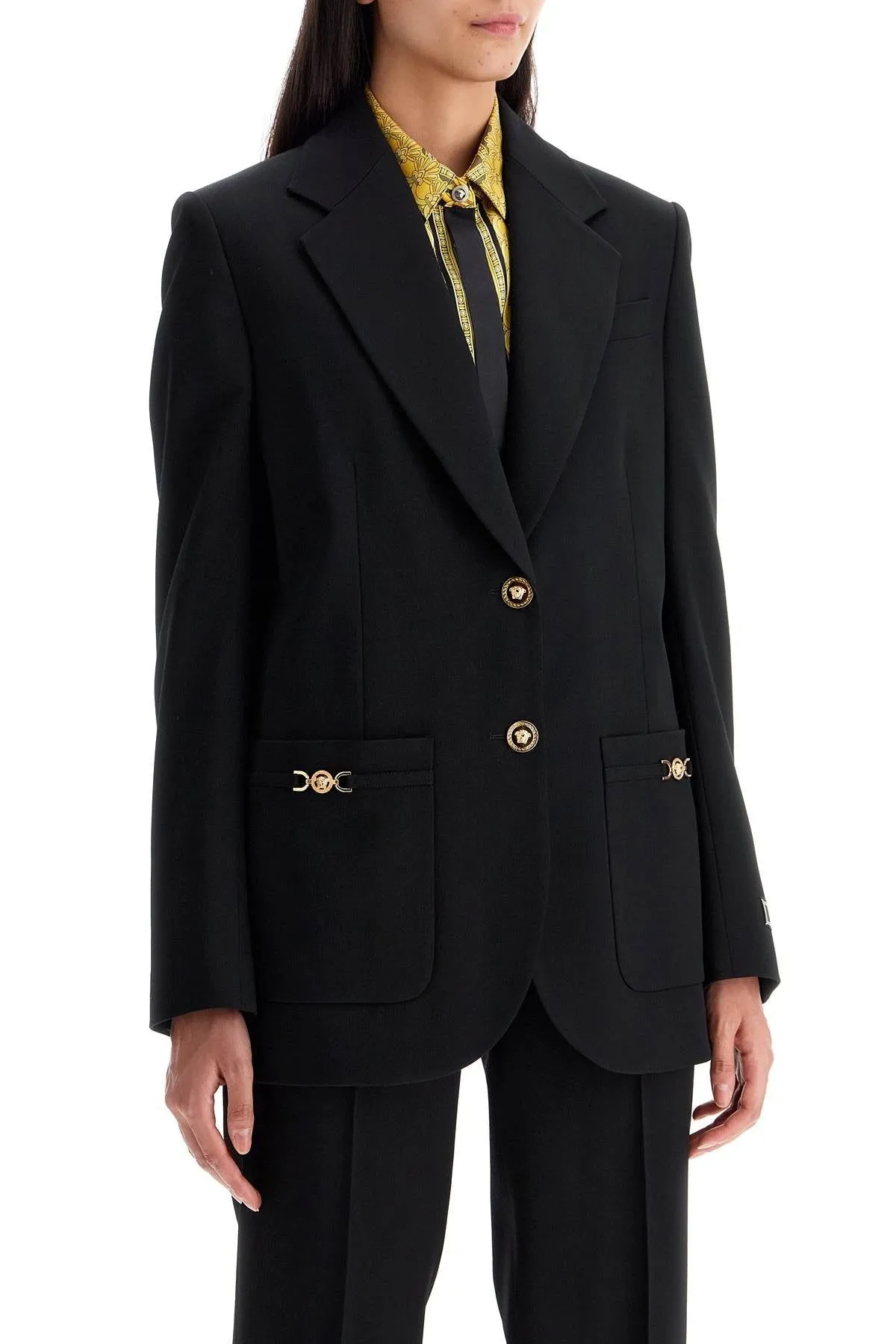 SINGLE-BREASTED WOOL STRETCH BLAZER