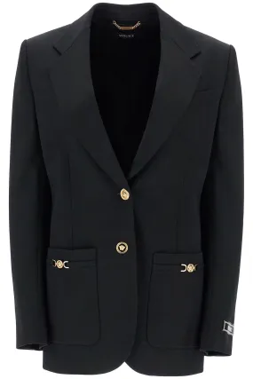 SINGLE-BREASTED WOOL STRETCH BLAZER