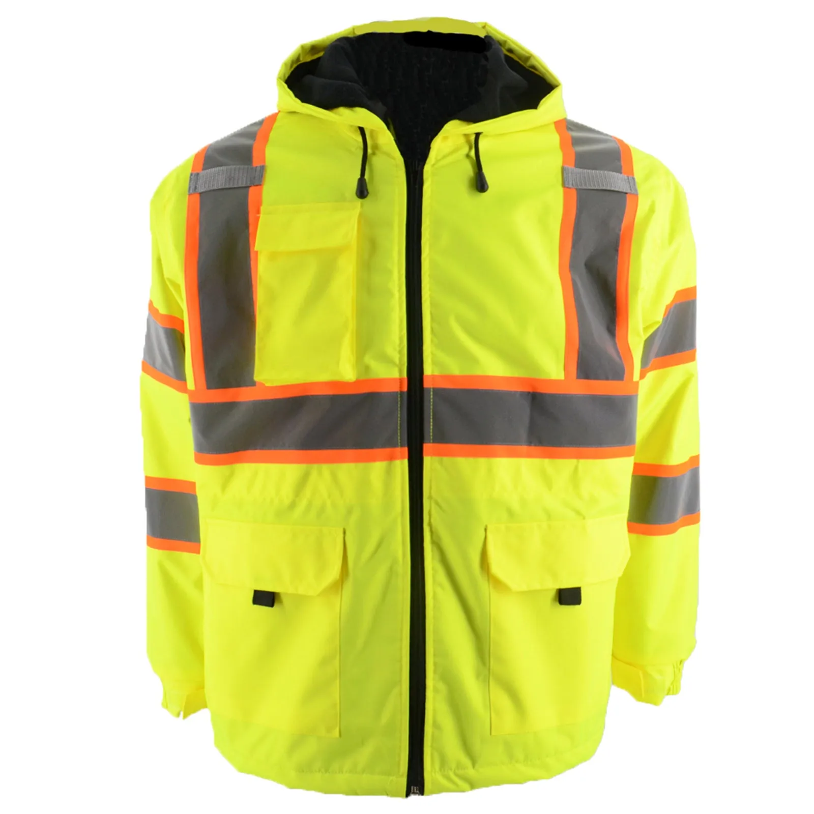 SMASYS Pink High Visibility Winter Safety Jackets for Women Construction Jackets for Men Mesh Fleece Inside