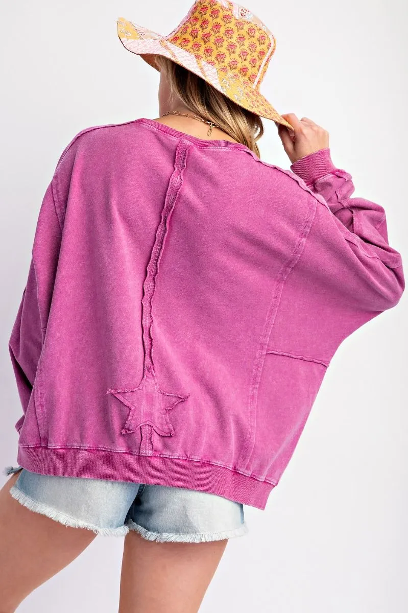 Starlight Terry Knit Pullover - Orchid