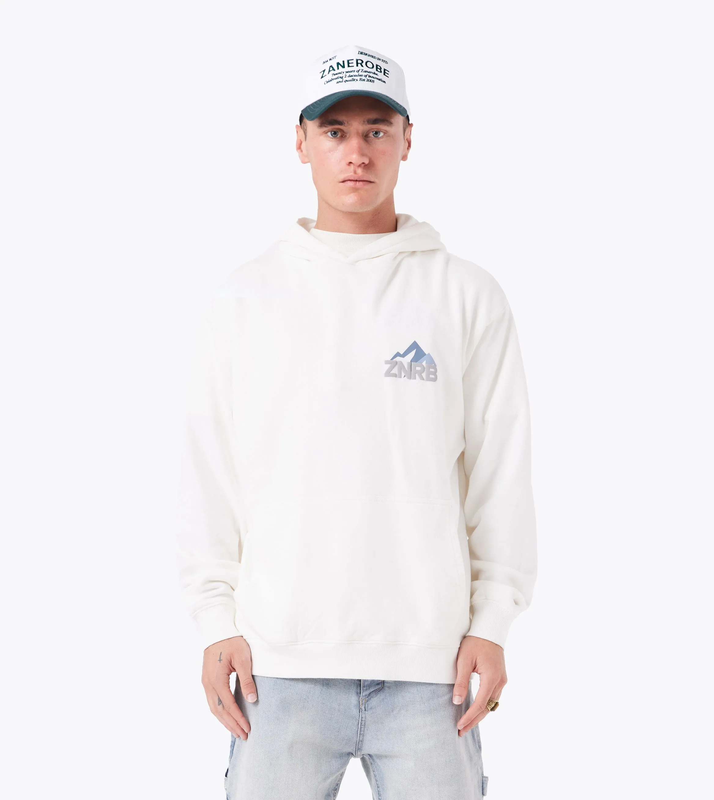 Sustainable Orgo Hood Sweat GD Vintage White