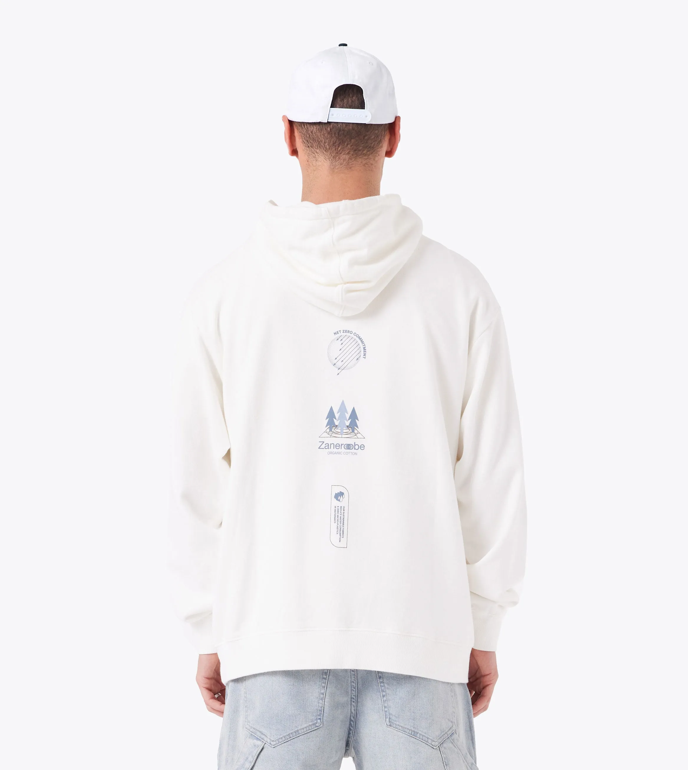 Sustainable Orgo Hood Sweat GD Vintage White