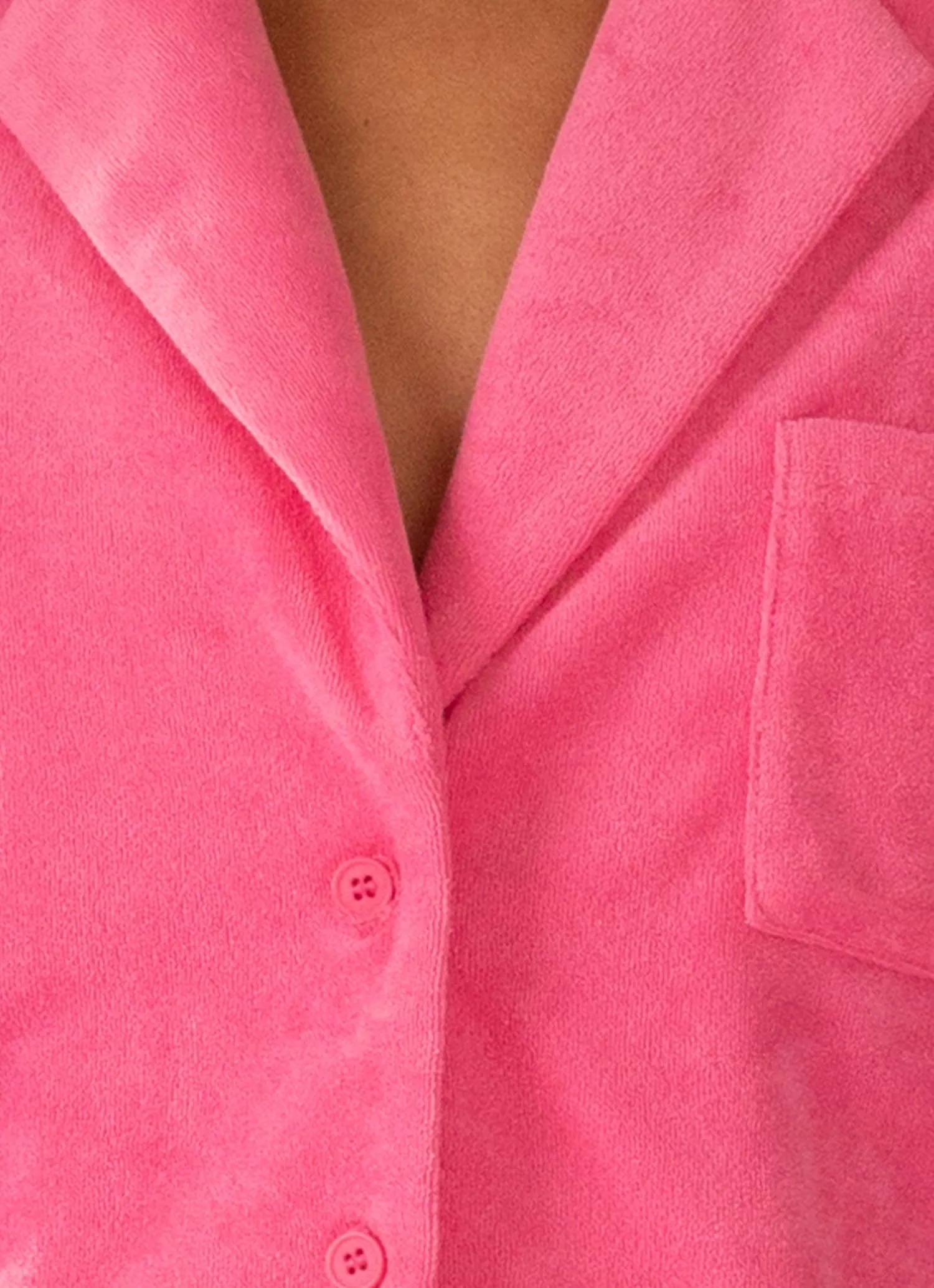 The Deep End Terry Shirt - Perry Pink