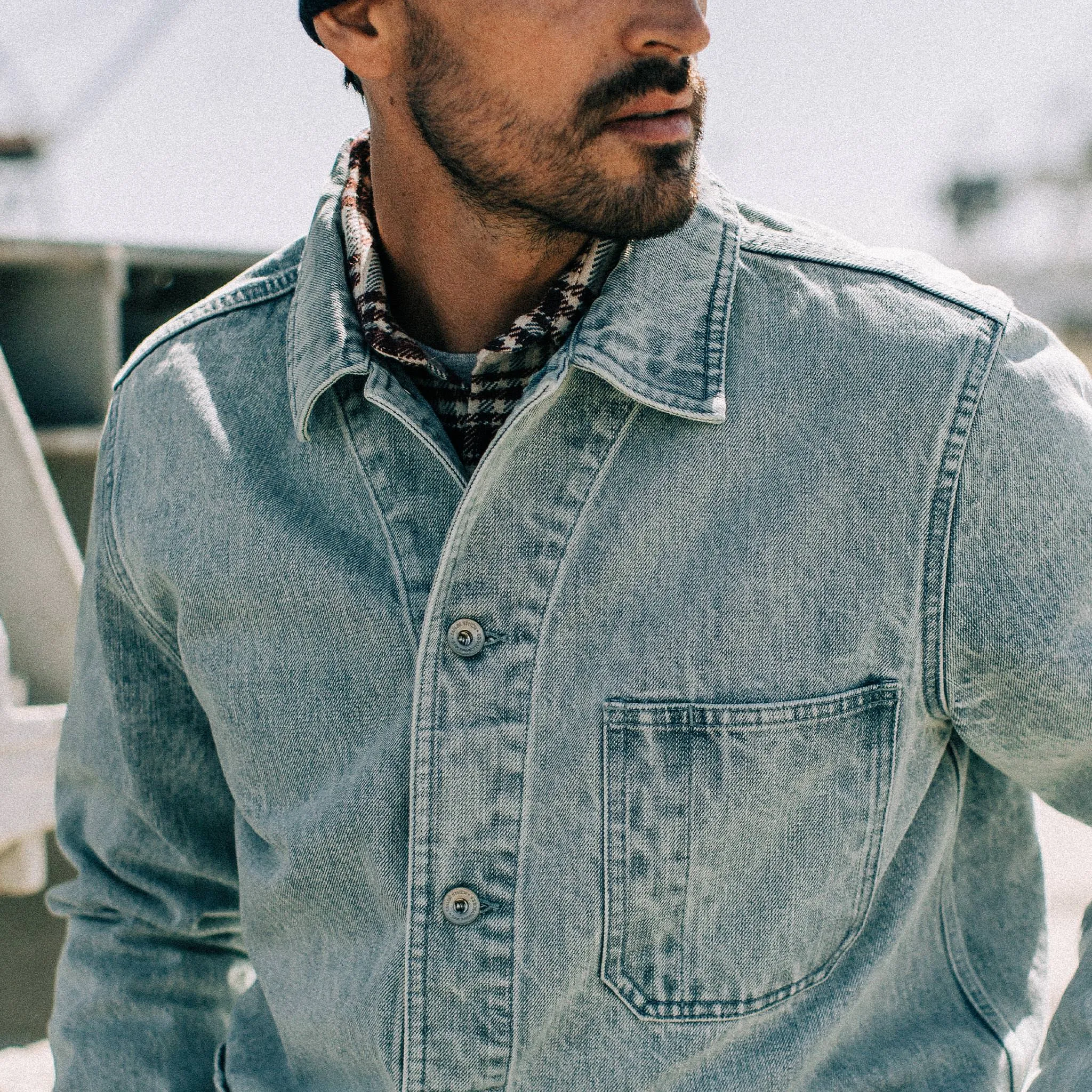 The Ojai Jacket in Washed Denim