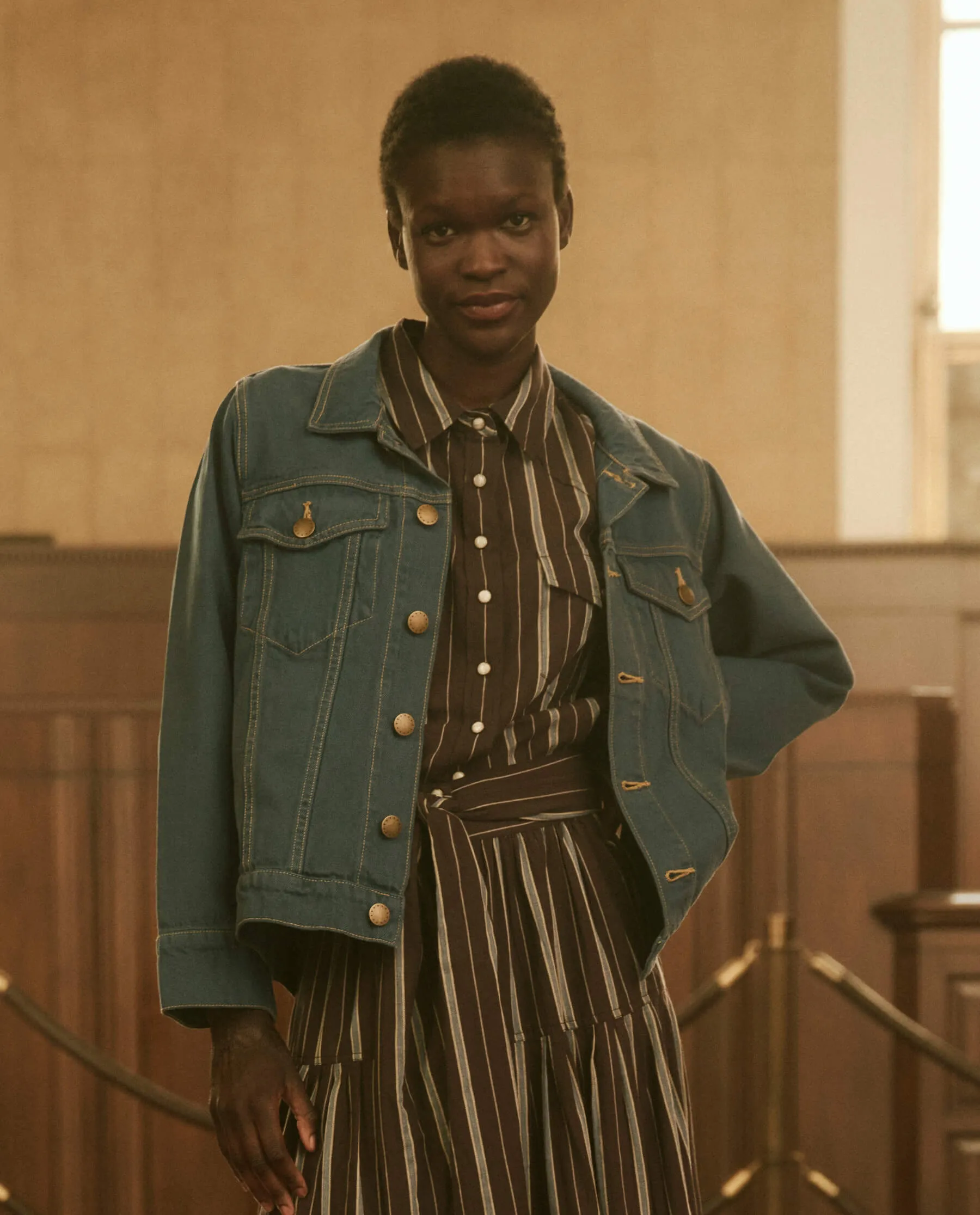 The Slouchy Jean Jacket. -- French Blue