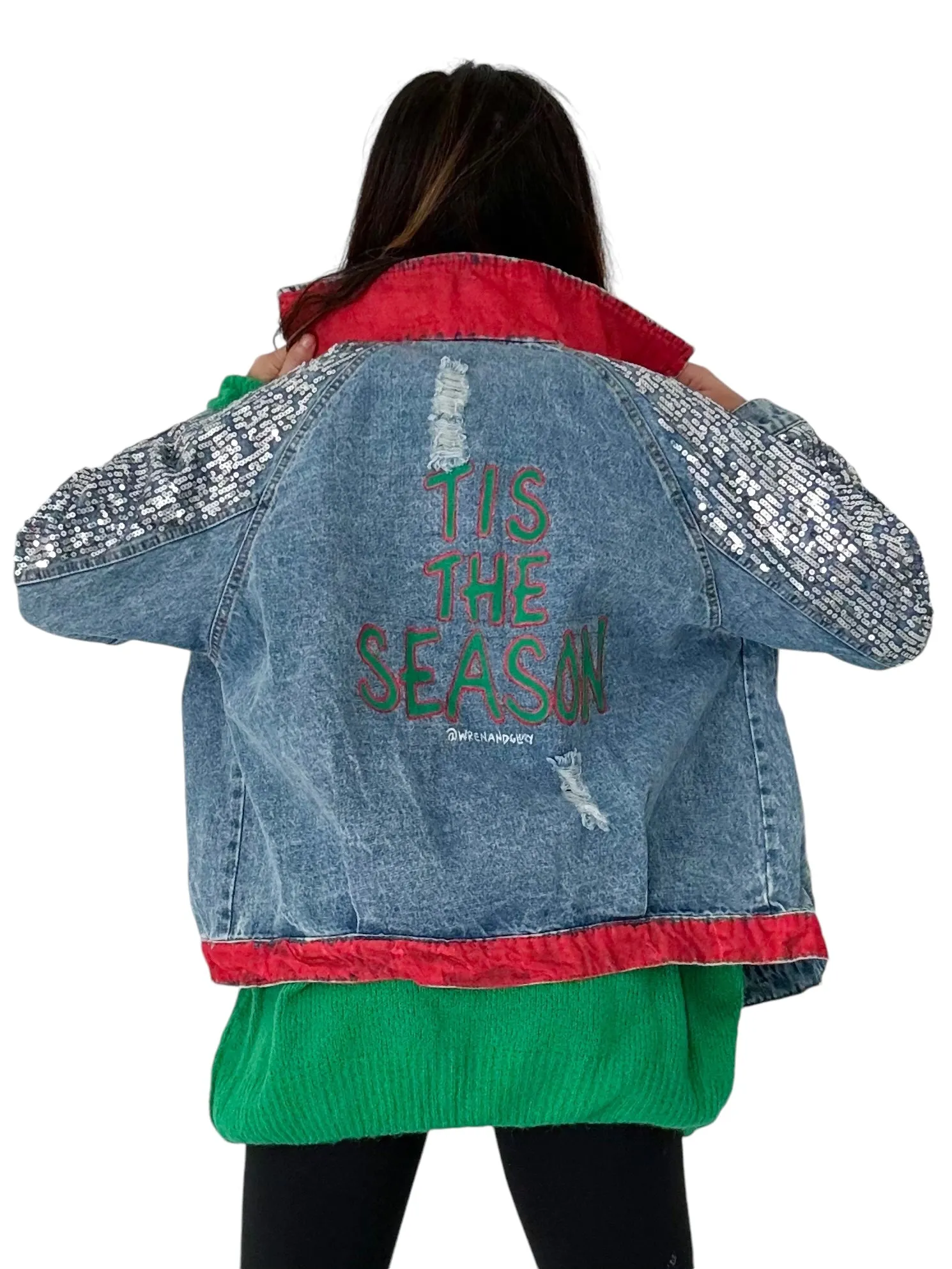 'Tis The Season' Denim Jacket